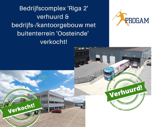 Herstellen limiet Aanpassing Bedrijfscomplex 'Riga 2' verhuurd & bedrijfs-/kantoorgebouw met  buitenterrein 'Oosteinde' verkocht! - Progam